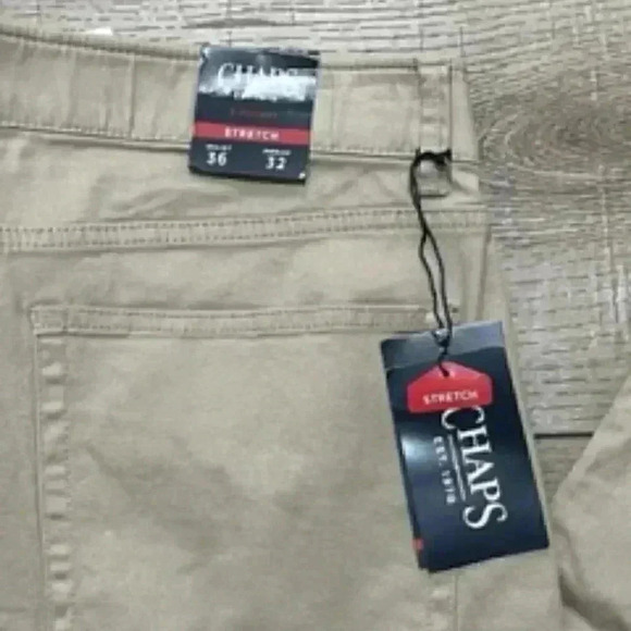 NEW Ralph Lauren Chaps Men's Size‎ 36 Beige Khaki Pants flat front NWT - Picture 9 of 12